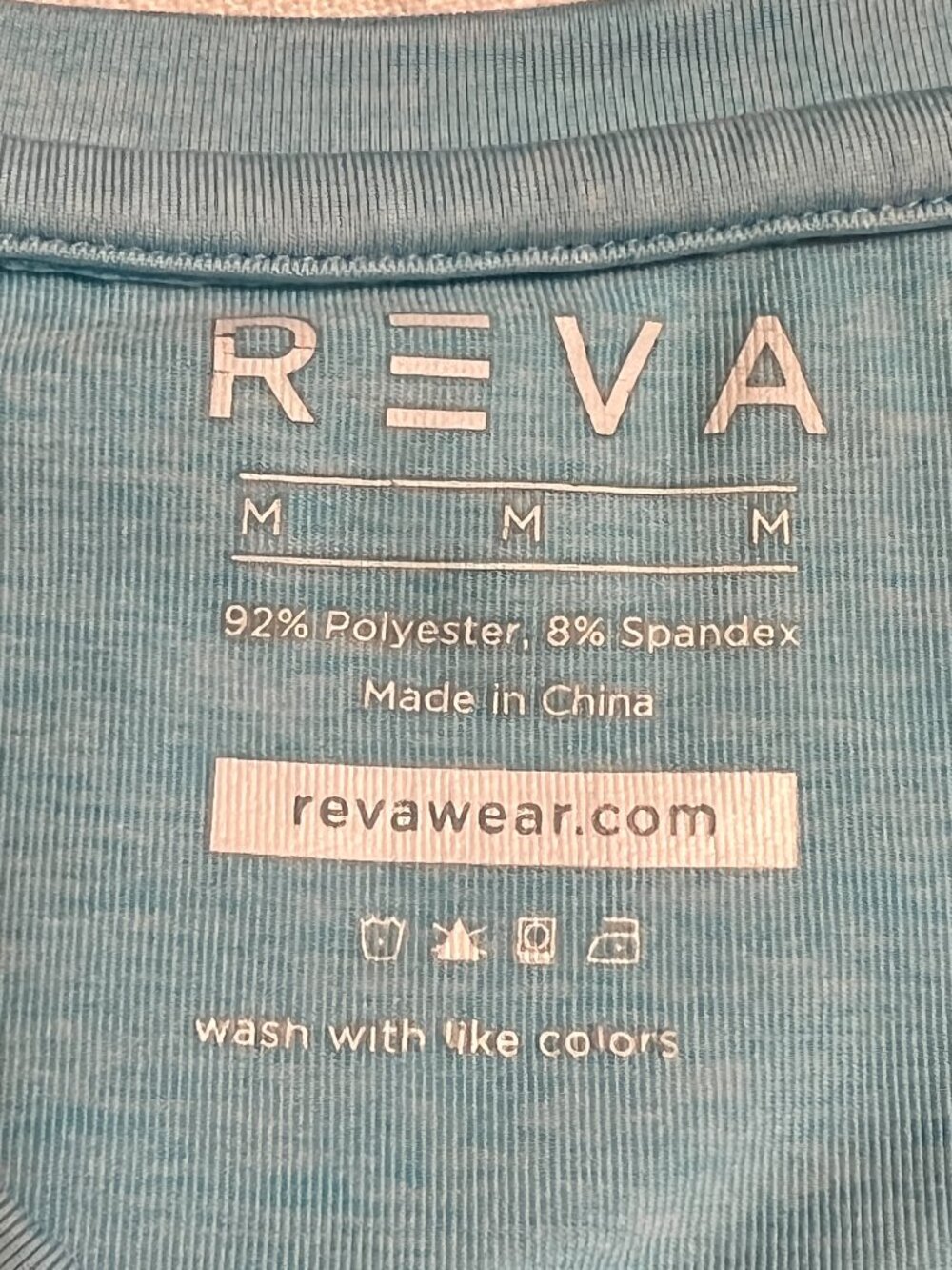 REVA Activewear T Shirt Womens M Blue Athletic Workout Top Short Sleeve Stretch - Picture 3 of 6
